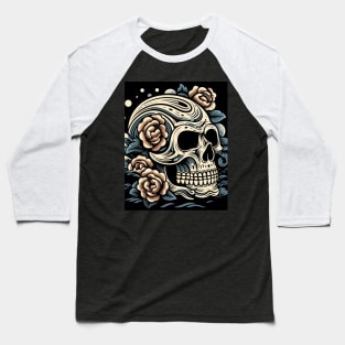 Skull- Full Tattoo Design 4 Baseball T-Shirt